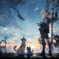 猫と少女 5枚目