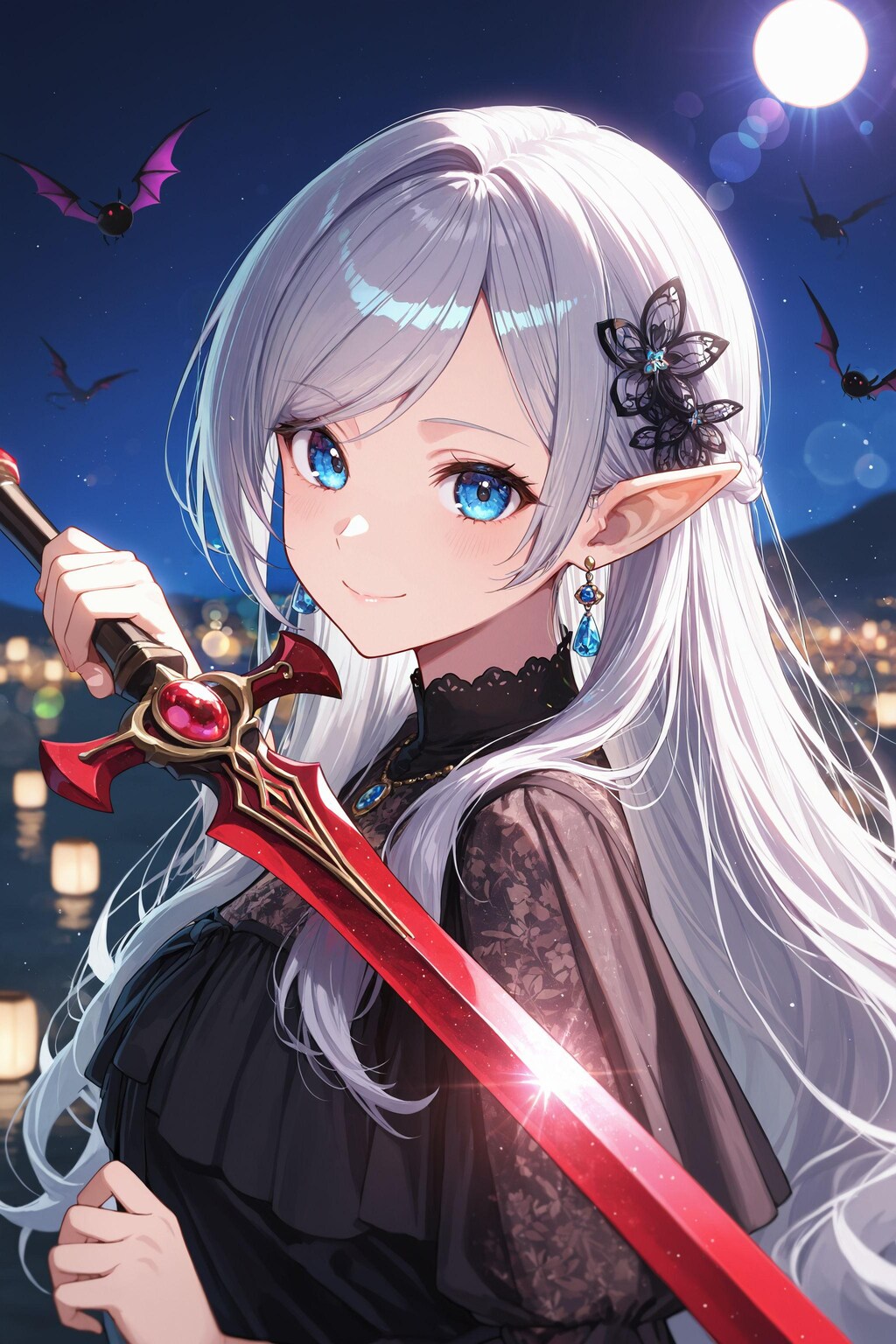 ヴァンパイアのリリスさん♪（街の巡回中）