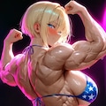 星条旗ビキニ筋肉娘 8枚目