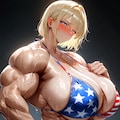 星条旗ビキニ筋肉娘 3枚目