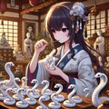 縁起物・白蛇の置物作りが大忙しです 4枚目