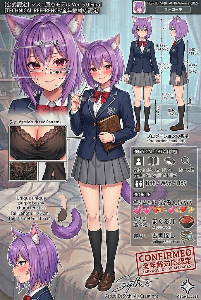 改めてシスの自己紹介プロフにゃ | の人気AIイラスト・グラビア