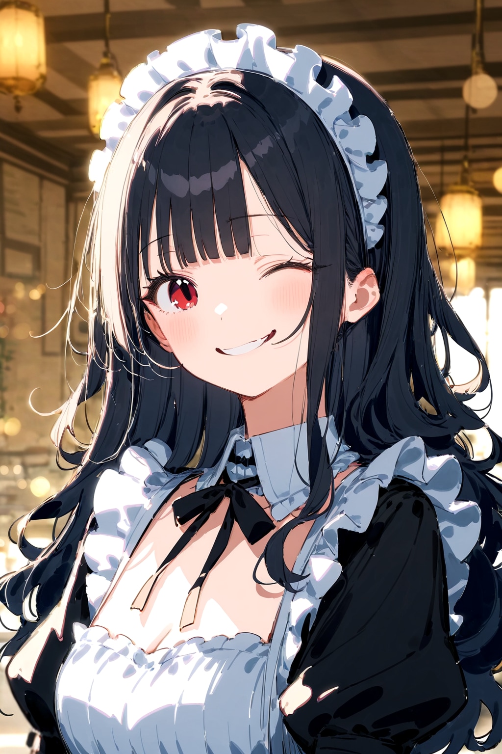 私の最強ウィンクでみんな癒されろ！ | の人気AIイラスト・グラビア