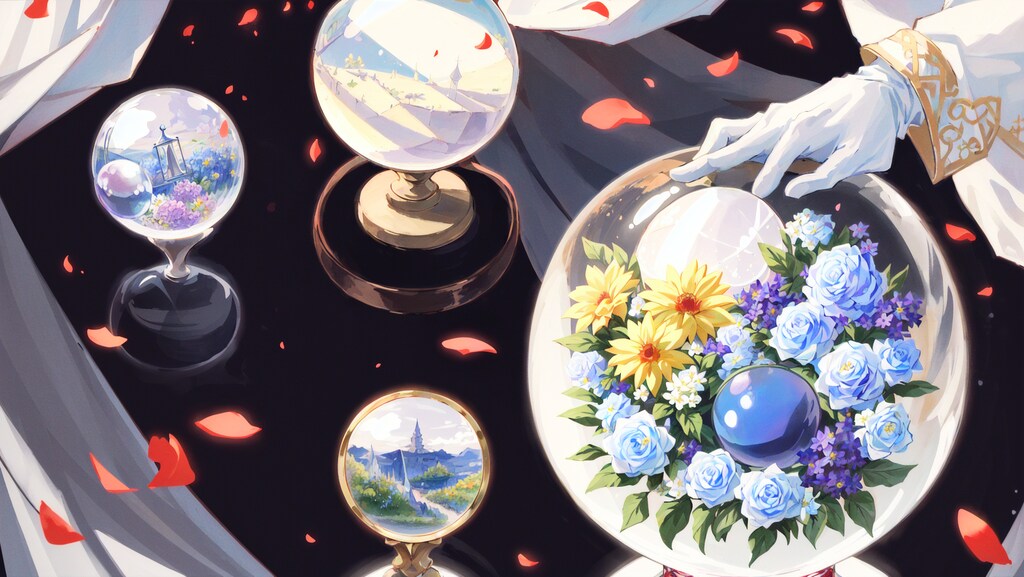 水晶の中の景色