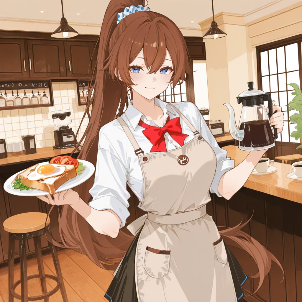 はーい、モーニングセットお待たせしましたー！