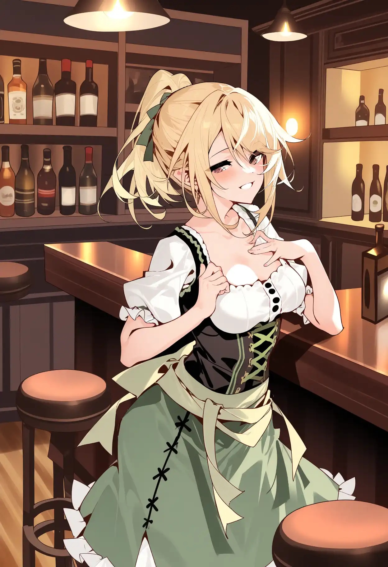 ディアンドル衣装の美少女