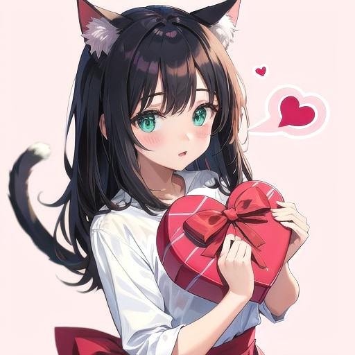 バレンタイン猫 | の人気AIイラスト・グラビア