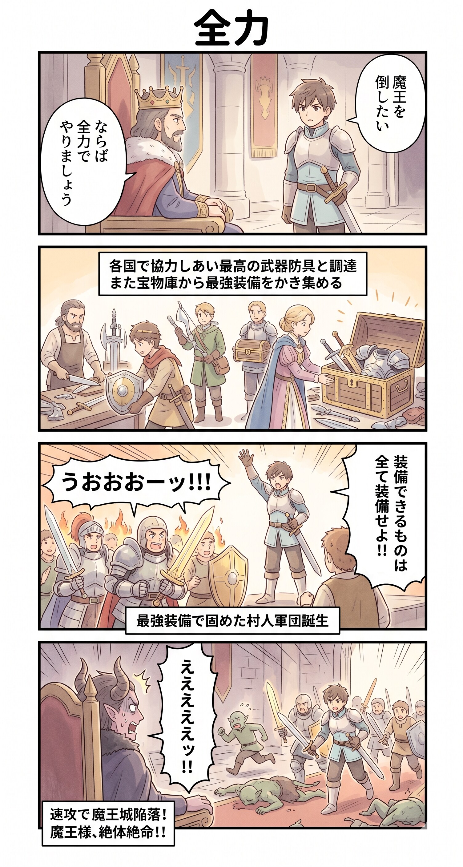 #64 ゆる日常4コマ・RPG編「全力」