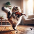 バイオリンを弾く猫 5枚目