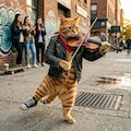 バイオリンを弾く猫 7枚目