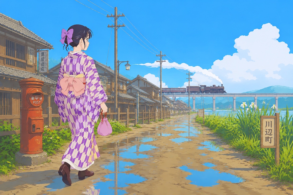 矢絣の少女 (街と少女131)