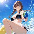お姉さんとプールで水鉄砲合戦！ 4枚目