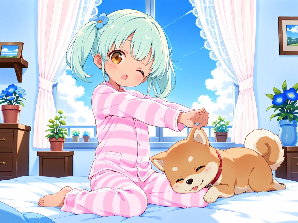 りおちゃんとわんこ