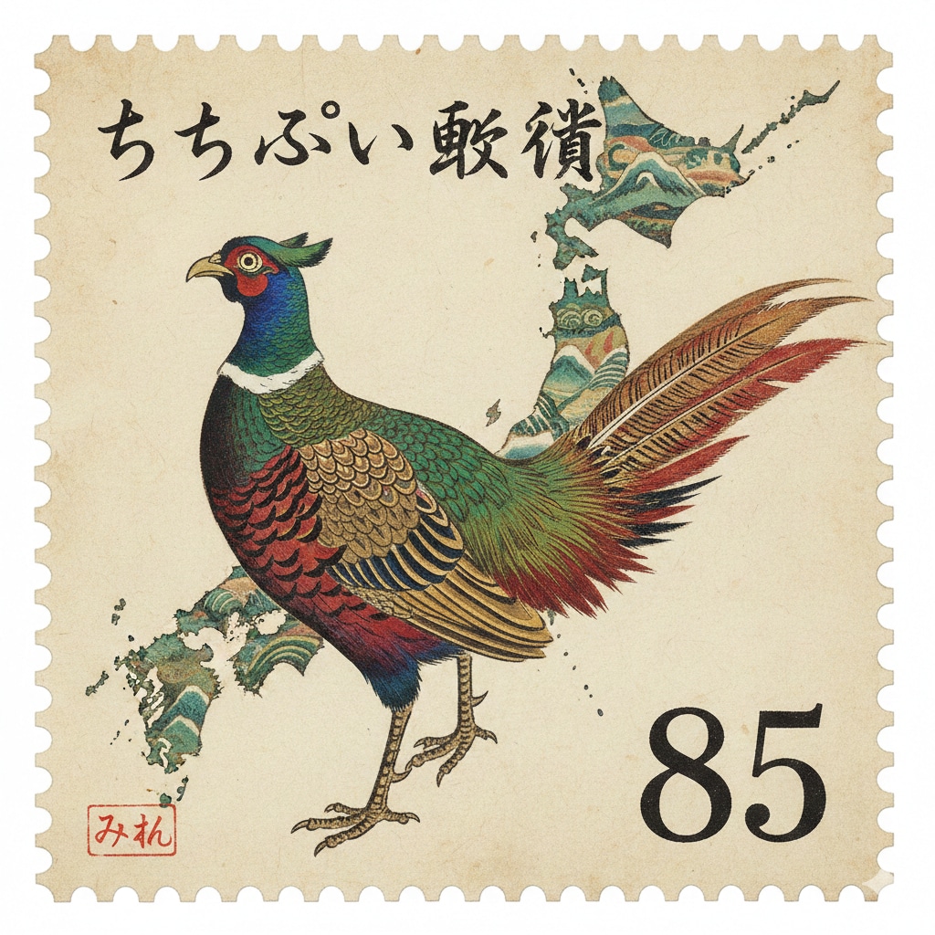 切手図案　国鳥キジ