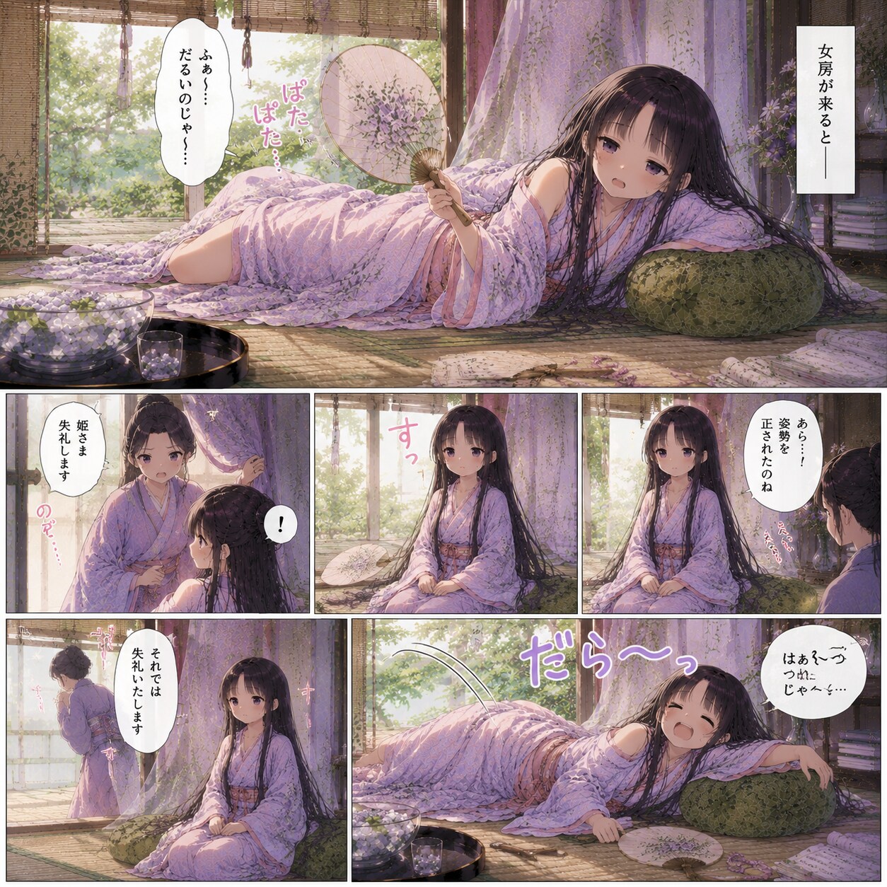 平安貴族女子（ぐうたら姫）