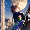 全年齢に投稿の「月夜の猫耳娘」が脱ぎます 2枚目