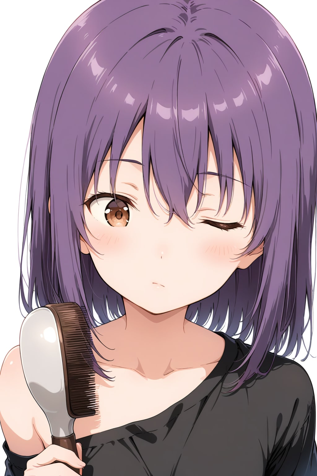 髪型を整える
