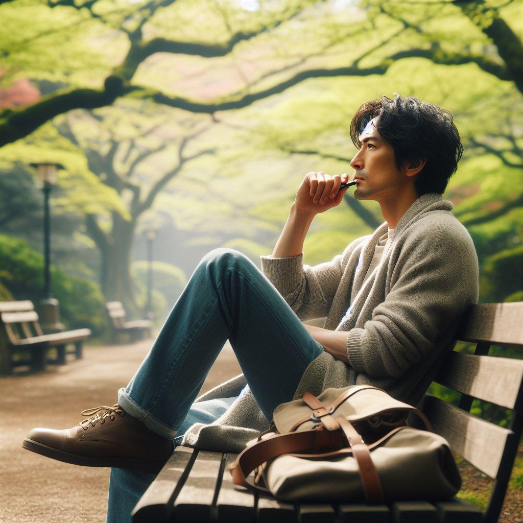 考える男