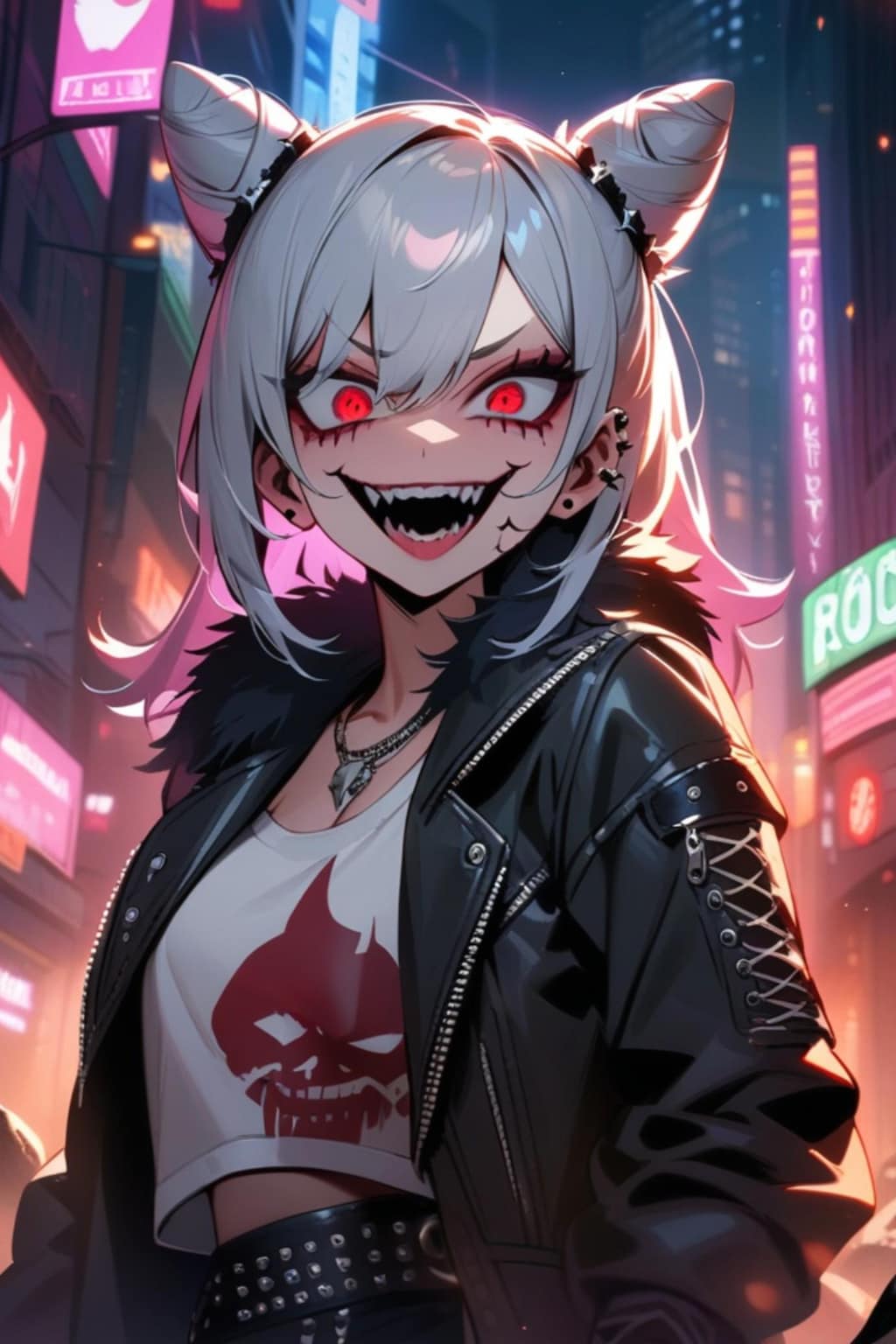 悪人顔の銀髪ちゃん