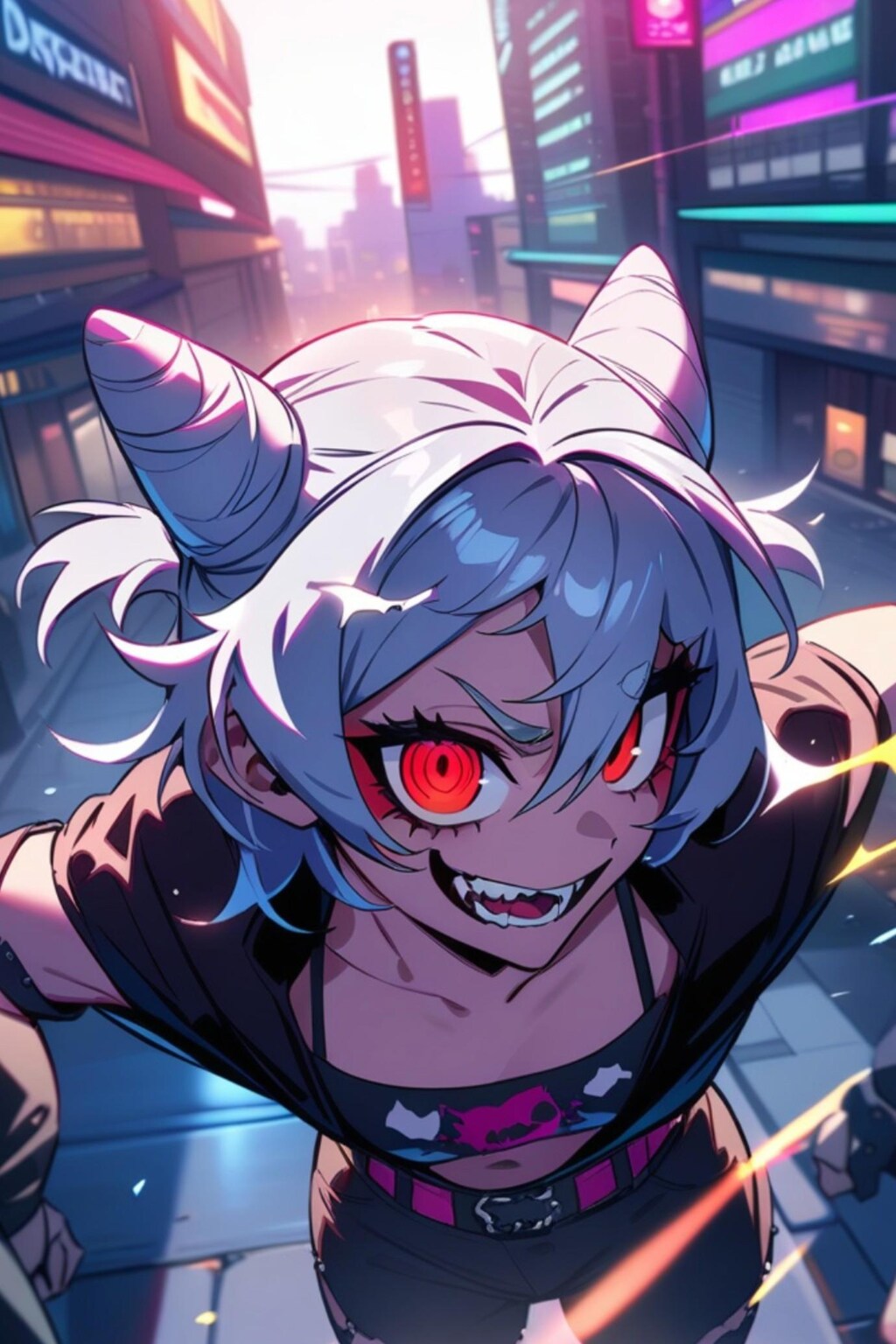 悪人顔の銀髪ちゃん