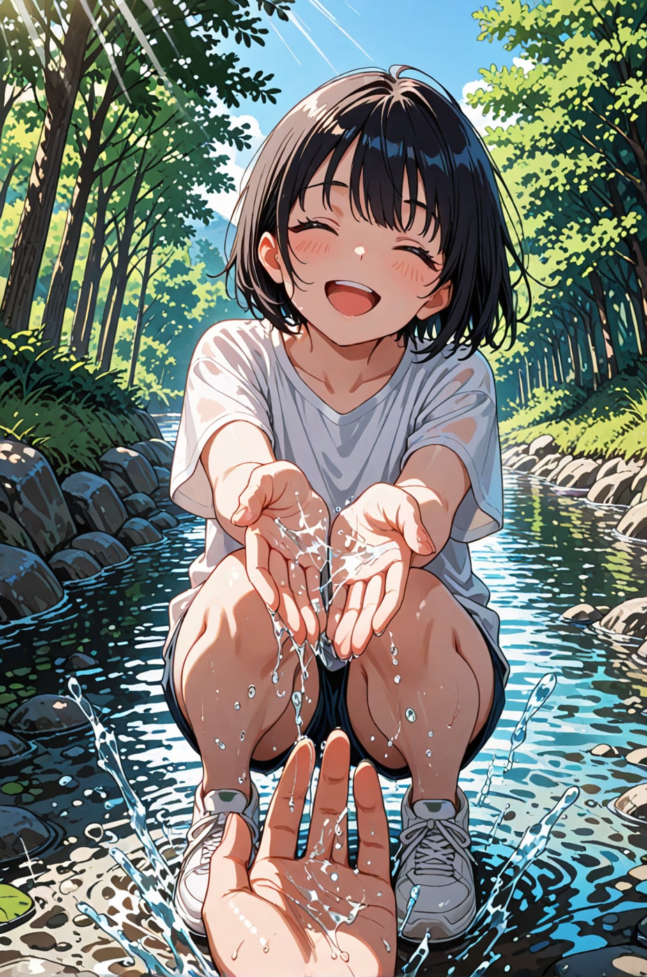 川遊び