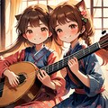 楽器を演奏する女の子 2 2枚目