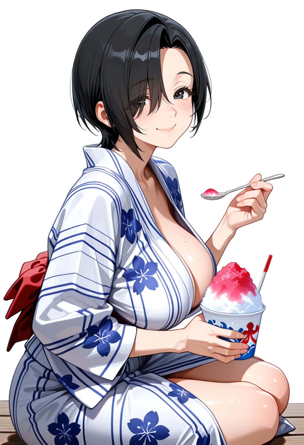 浴衣とかき氷