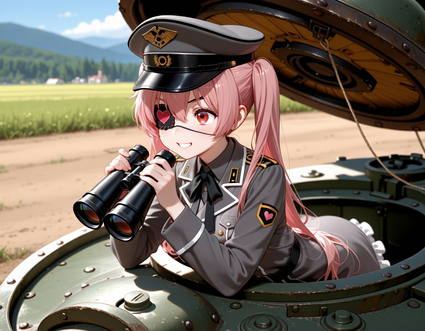 眼帯ミリタリードレスツインテールちゃん３ | の人気AIイラスト・グラビア