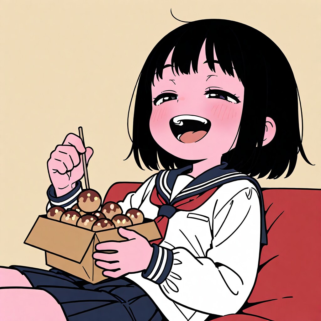 たこ焼き女学生