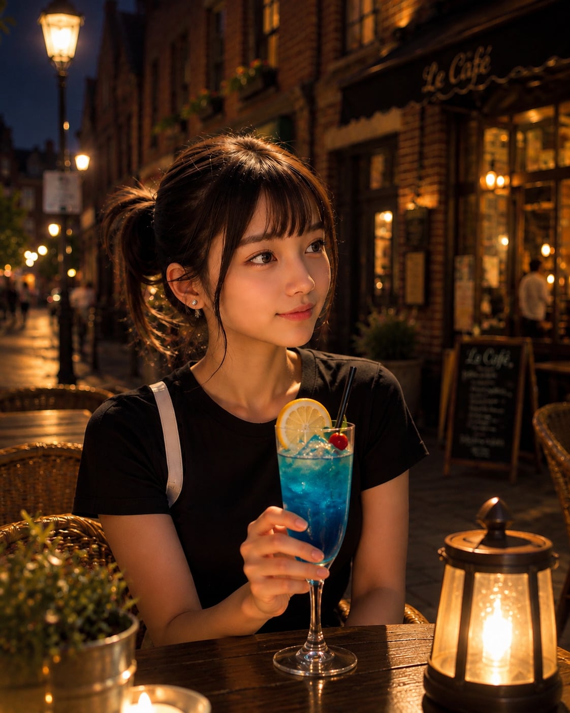"Cafe Terrace at Night" | の人気AIイラスト・グラビア