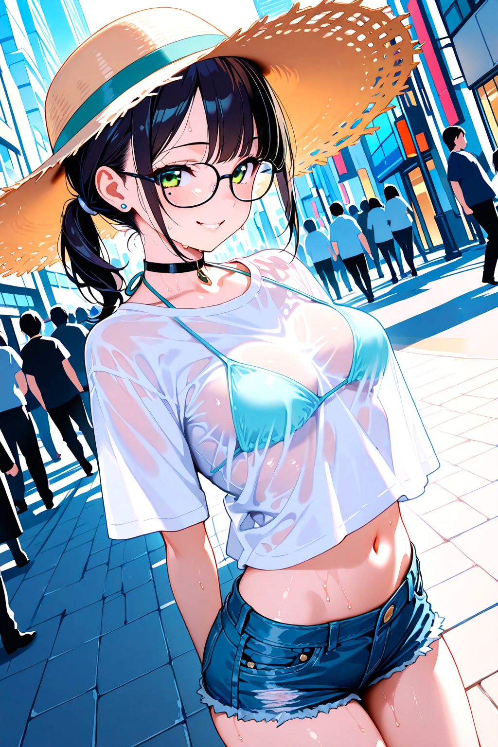 【凛としたギャル】真夏のあざとい透け感ビキニ