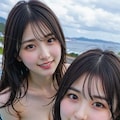 プールに遊びに来た女の子達が全裸で自撮りする 2枚目