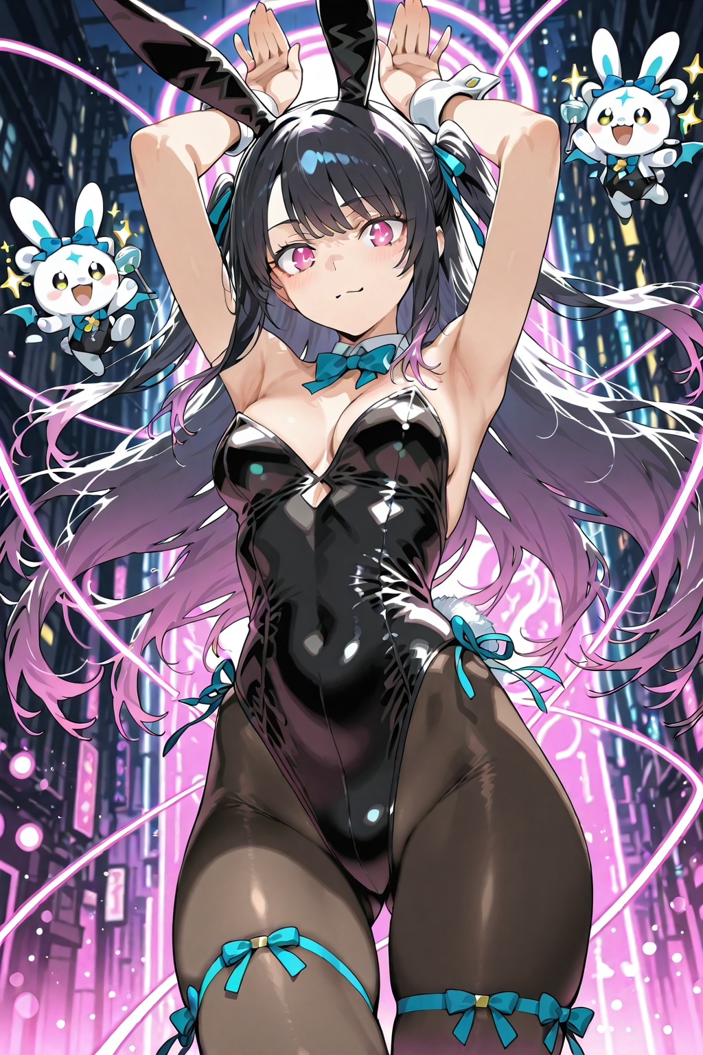 黒ウサな魔法少女 | の人気AIイラスト・グラビア