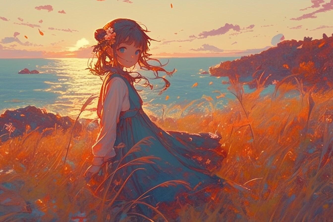 夕暮れのおだんごちゃん🍡✨36 | の人気AIイラスト・グラビア