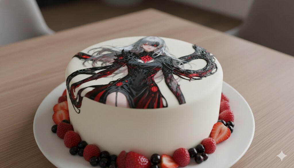 【ケーキデコレーション化】たぬきっく・あす「サンタ」コス・クリスマス仕様