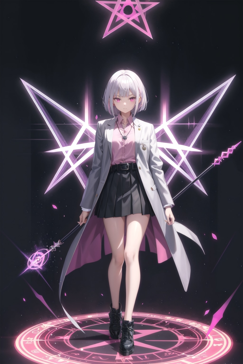 魔法少女、全身ショット | の人気AIイラスト・グラビア