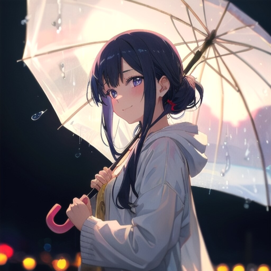 雨の夜を歩く