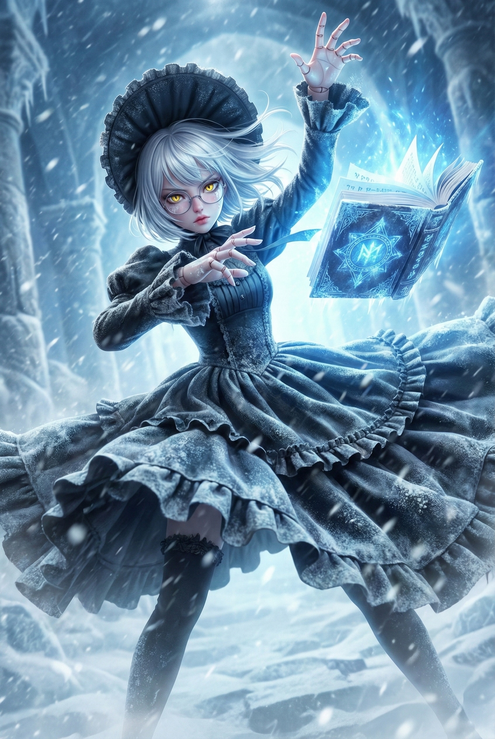 氷結の魔導書 / Glacial Grimoire | の人気AIイラスト・グラビア