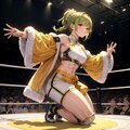 格闘四季(春)2周目　たんぽぽモチーフの女子プロレスラー 7枚目