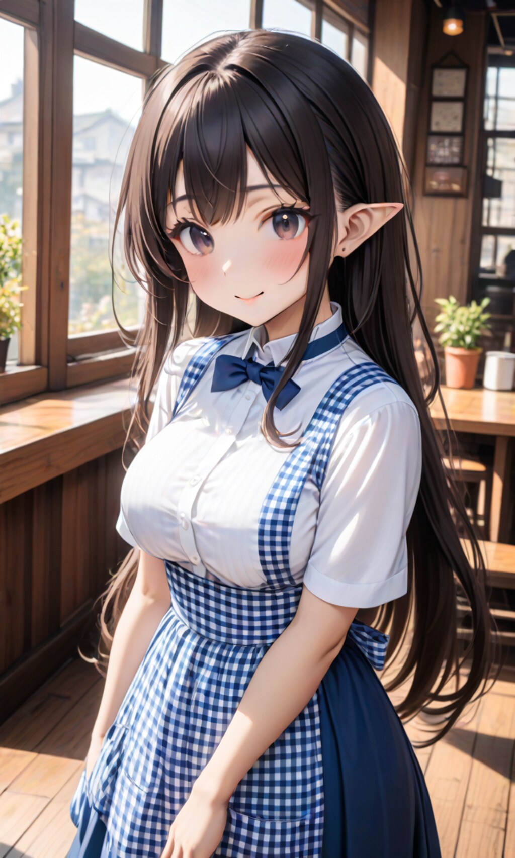 レストランで働くエルフ