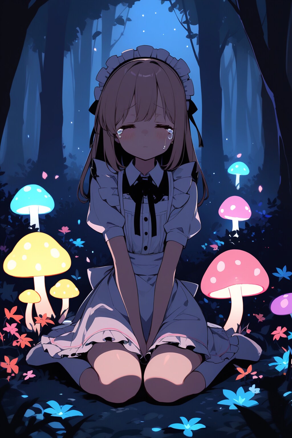 あやしいキノコが生えてる森で迷子になったメイドちゃん
