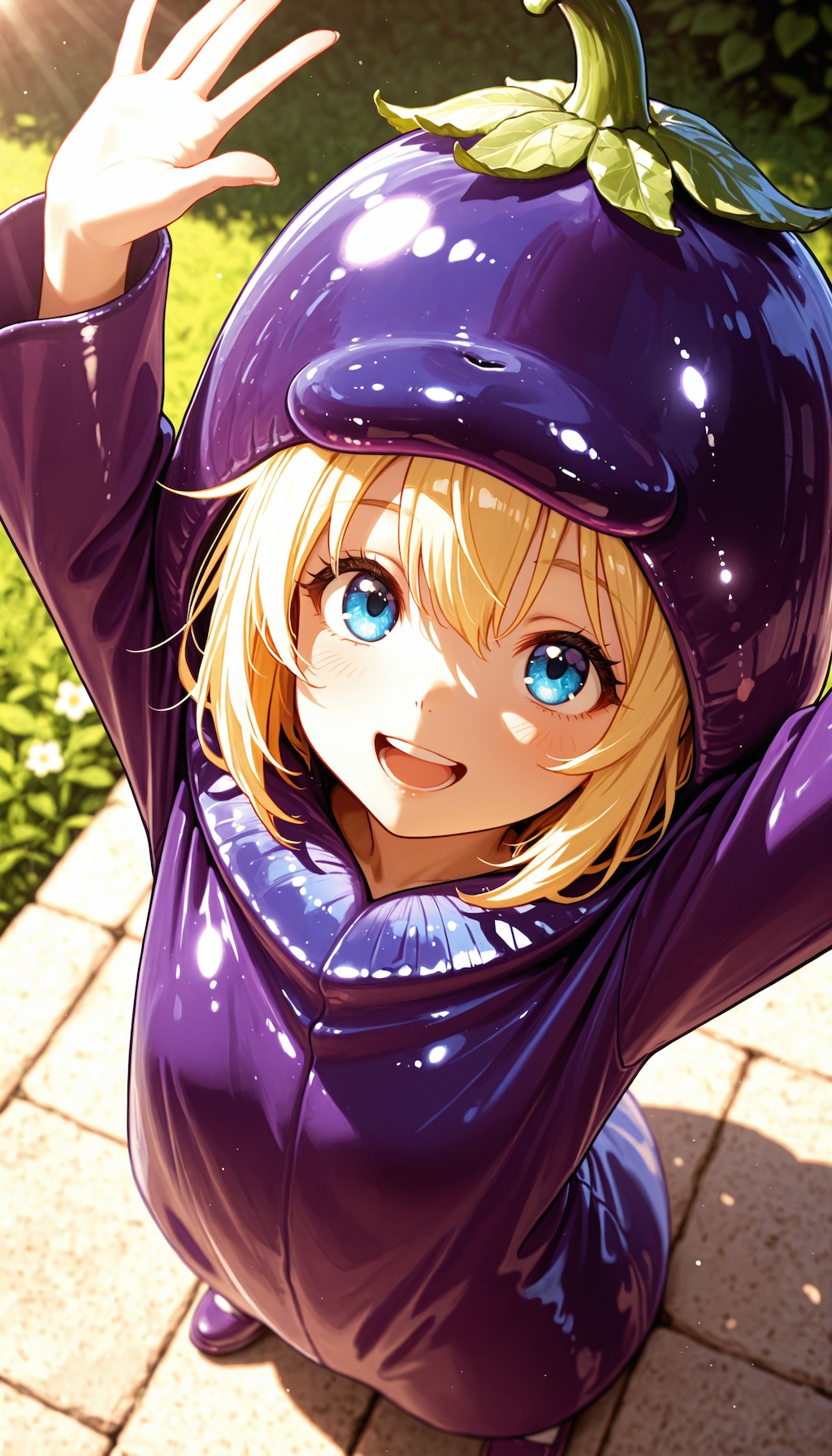 【#紫】茄子のきぐるみを着る女の子（Seedream 5.0Lite）（ChatGPT）（GEMINI）（SDXL）