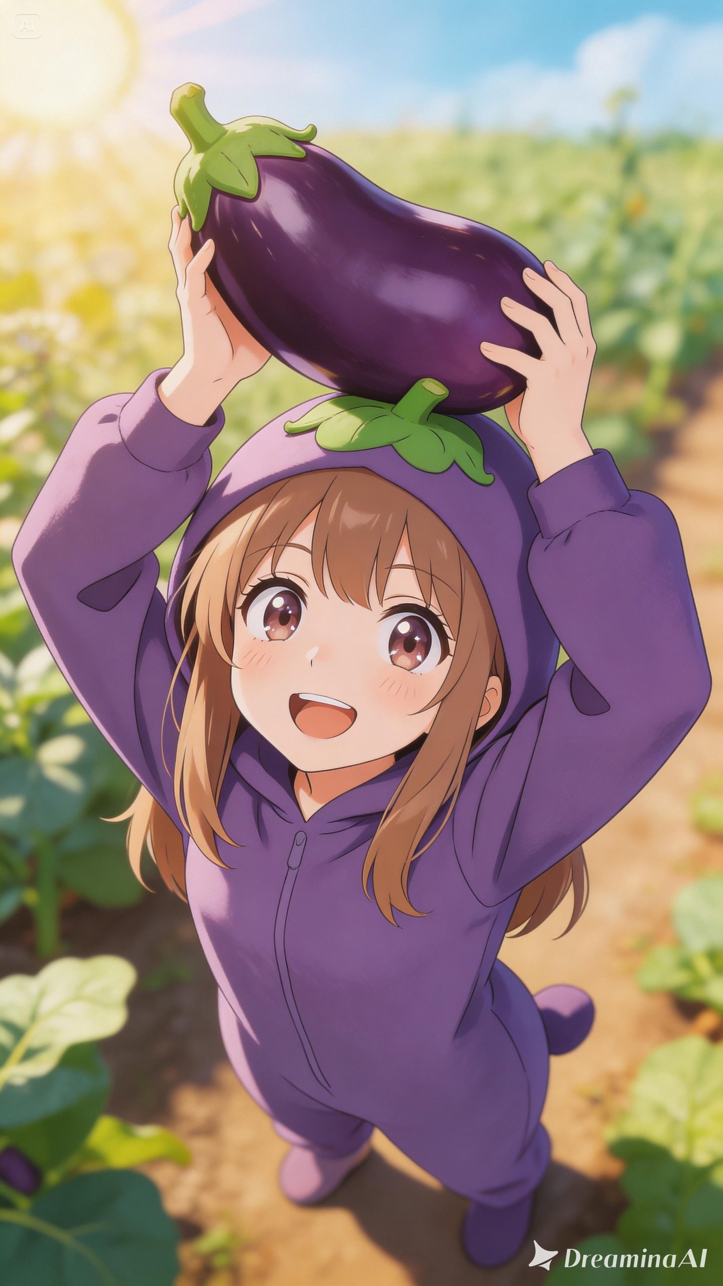 【#紫】茄子のきぐるみを着る女の子（Seedream 5.0Lite）（ChatGPT）（GEMINI）（SDXL） | の人気AIイラスト・グラビア