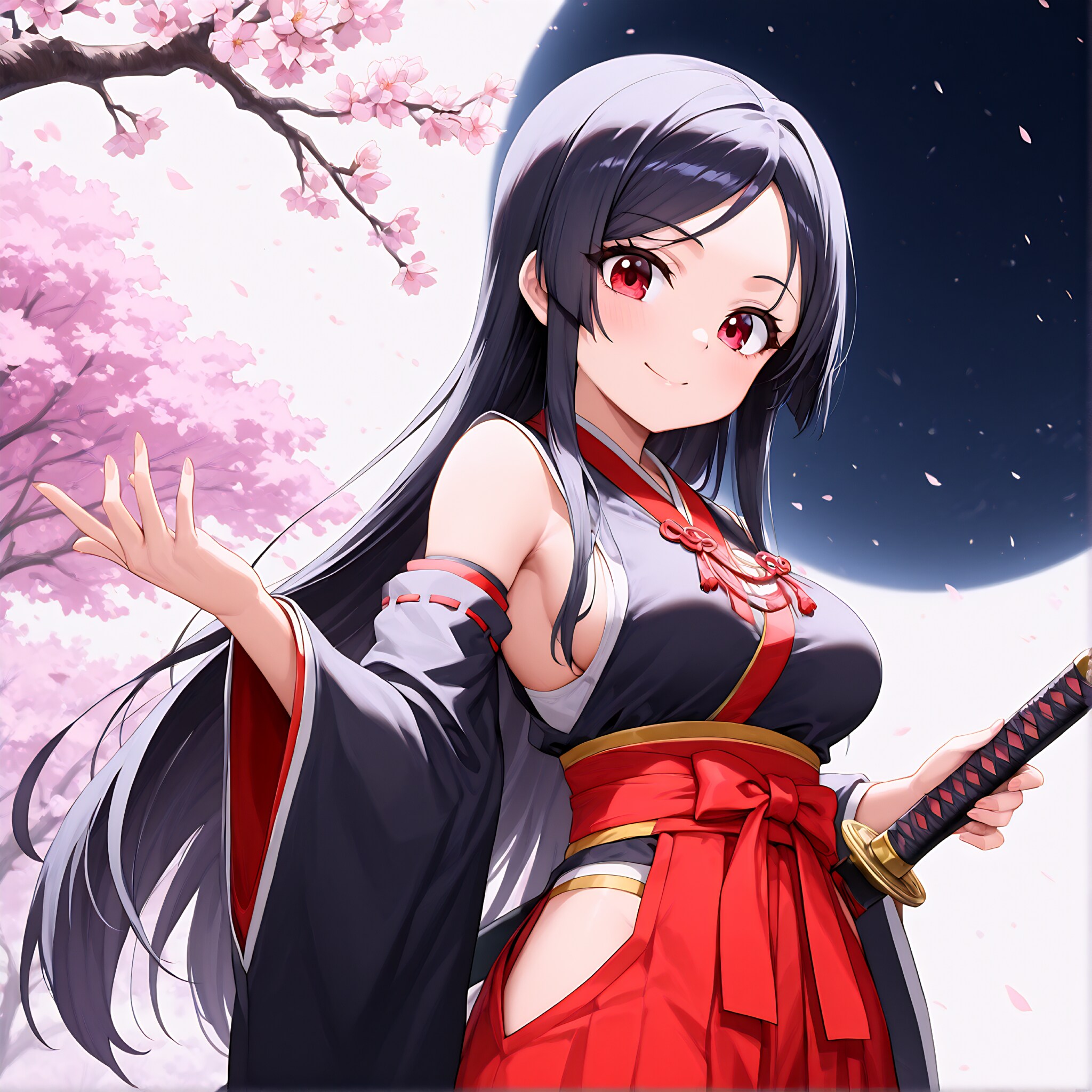 ポン刀と夜桜