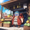 油絵アニメドット絵風古代ギリシャ市場で買い物勇者コスプレ人妻23歳＆商人 10枚目