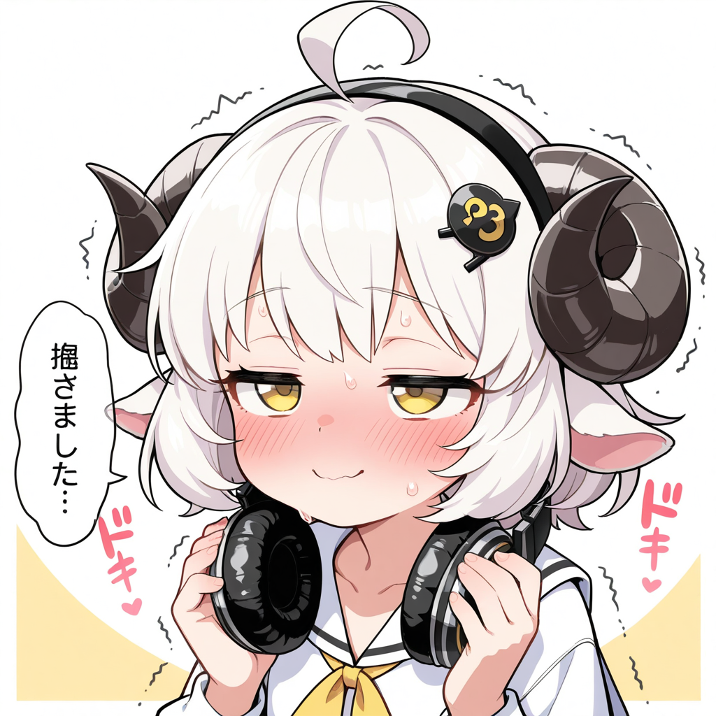ヘッドフォンが苦手なメイちゃん・・・・。