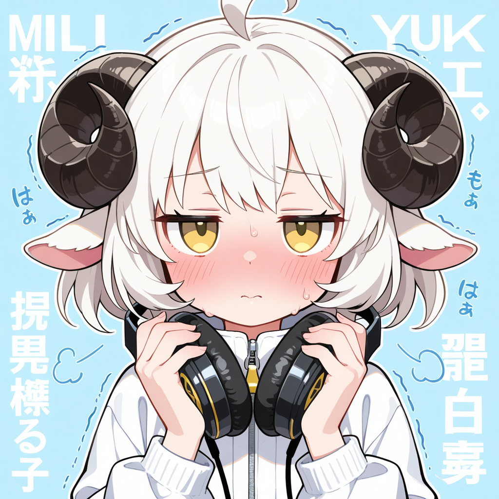 ヘッドフォンが苦手なメイちゃん・・・・。