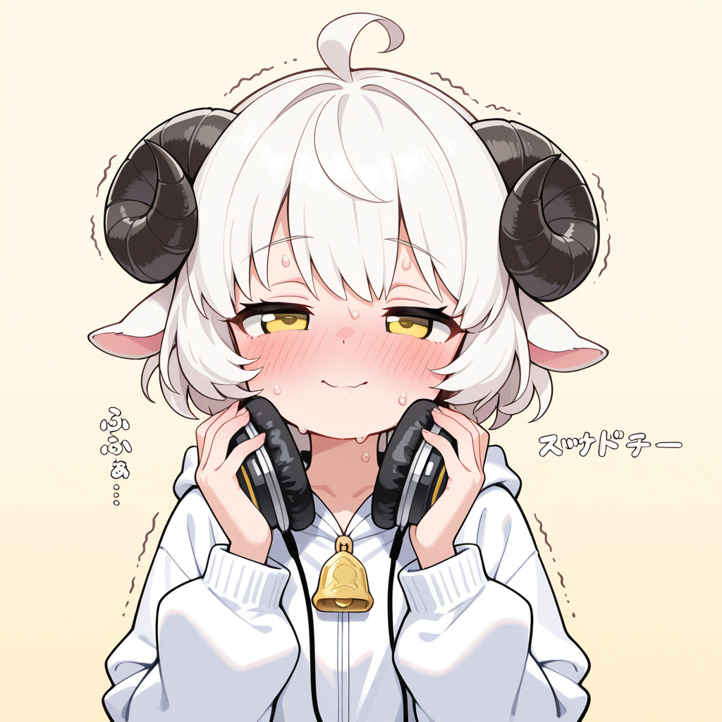 ヘッドフォンが苦手なメイちゃん・・・・。