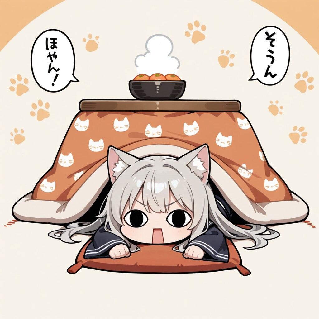 炬燵と蜜柑と猫耳えらいこっちゃ嬢