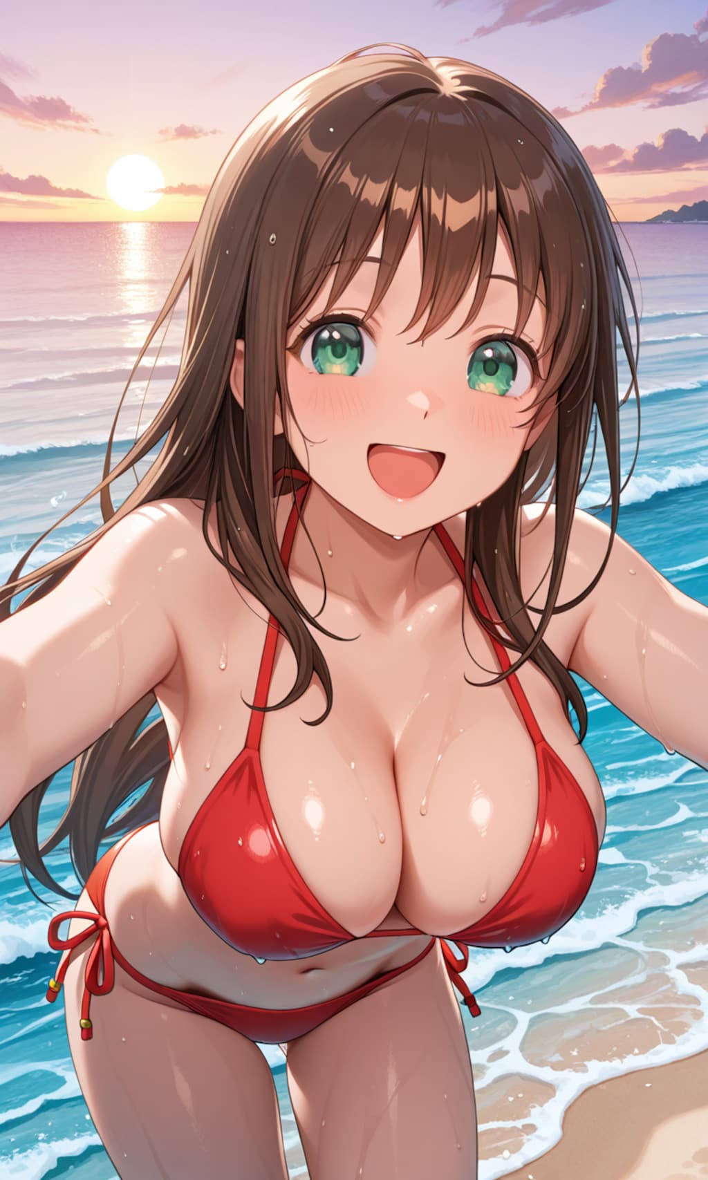 パチンコネタだがPixAI LoRAで南国育ち涼風まどか👙🏝️🎰🚨❤️